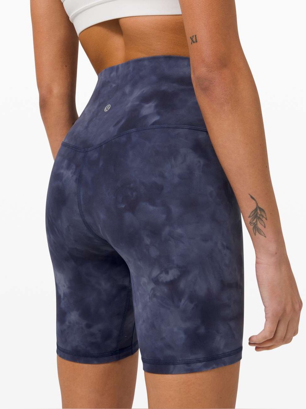 Lululemon Align Short 8" in Diamond Dye Asphalt Grey True Navy Size 6